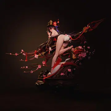 원신 오조도 호두 유키하루 매실향 1/6 스케일 페인팅 완성품 피규어 상품 이미지 1