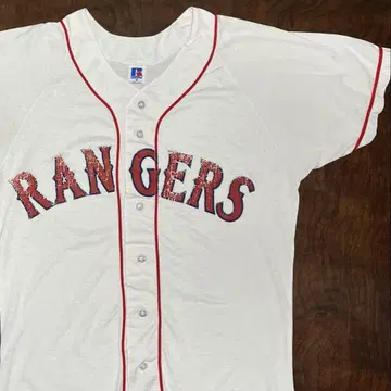 80년대~90년대 USA제 MLB 러셀 텍사스 레인저스 티셔츠 원단 상품 이미지 1